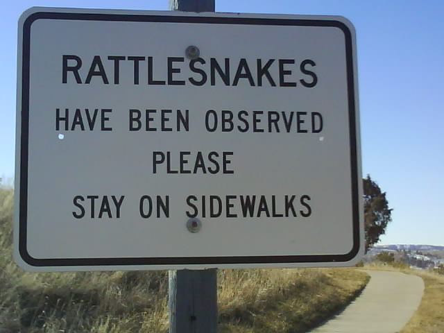 164 I90 Rest Stop Rattlesnake sign 11th Mar 2010.jpg